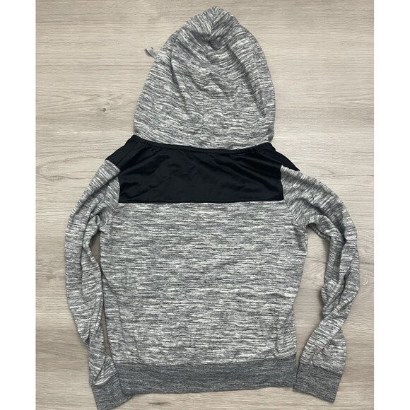 PINK by Victoria’s Secret  Gray Hoodie floral tropical  zip up jacket  medium - Picture 8 of 8